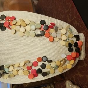 Vintage Retro Triple Strand Necklace